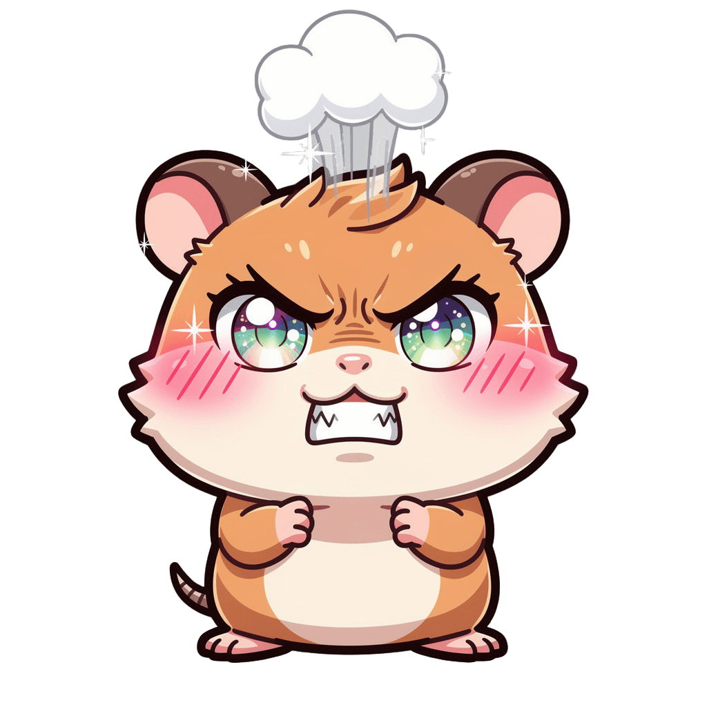 Hamster — angry Hamster Twitch emote — angry, Anime style