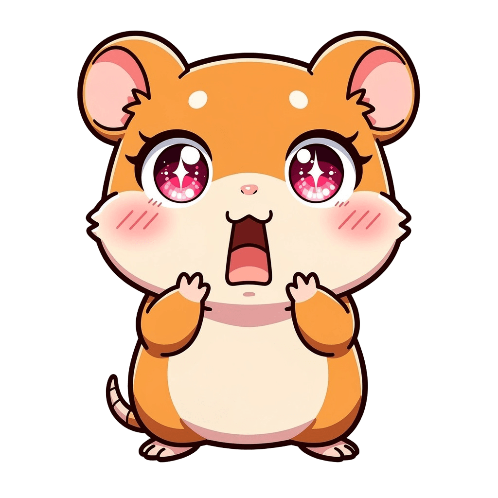 Hamster — surprised Hamster Twitch emote — surprised, Anime style