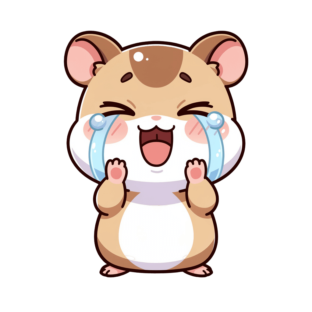 Hamster — laughing Hamster Twitch emote — laughing, Chibi style