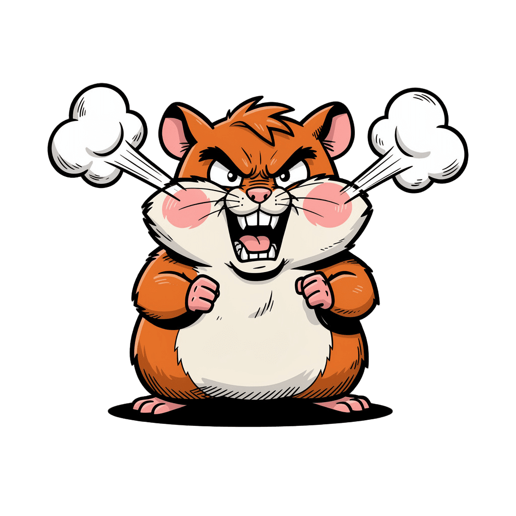 Hamster — angry Hamster Twitch emote — angry, Comic style
