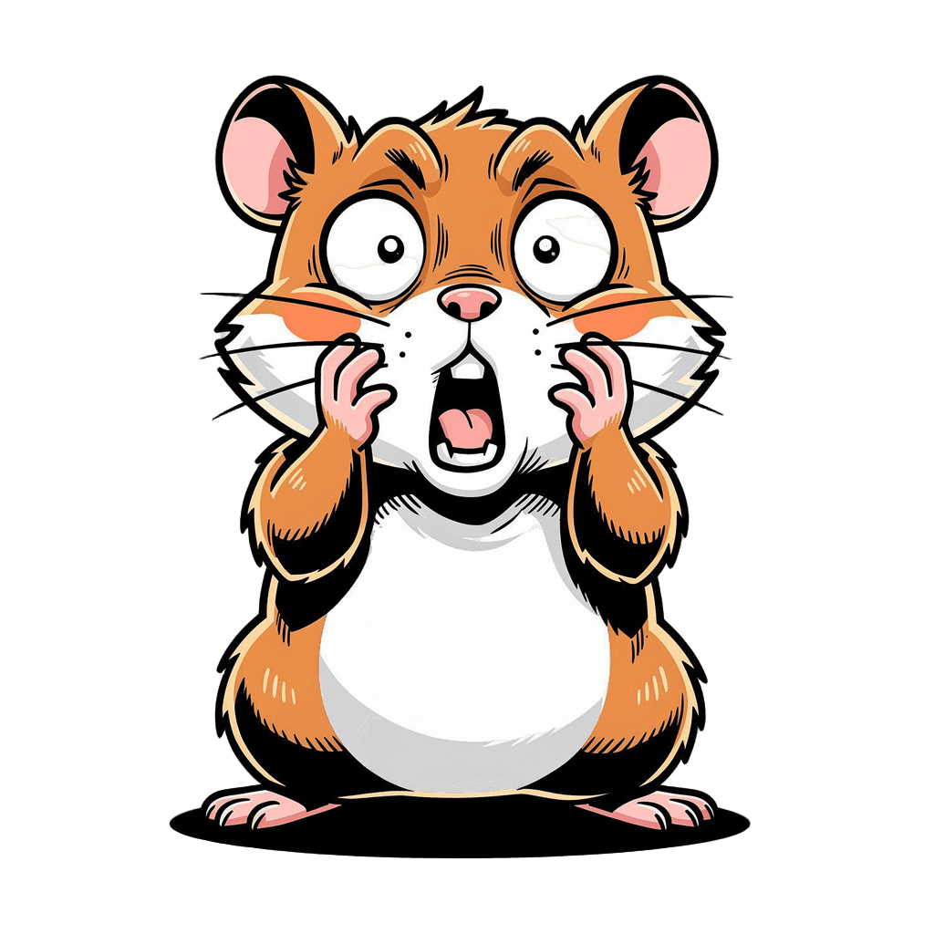 Hamster — surprised Hamster Twitch emote — surprised, Comic style