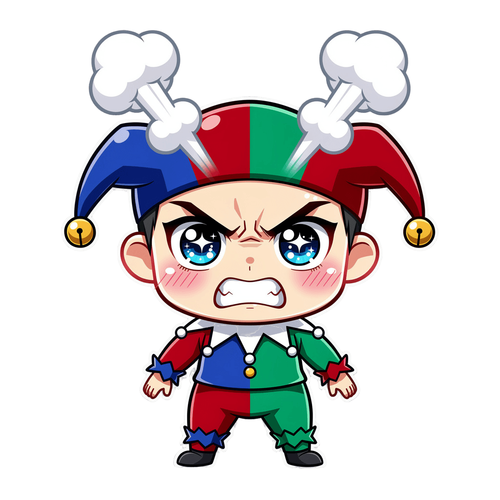 Jester — angry Jester Twitch emote — angry, Anime style