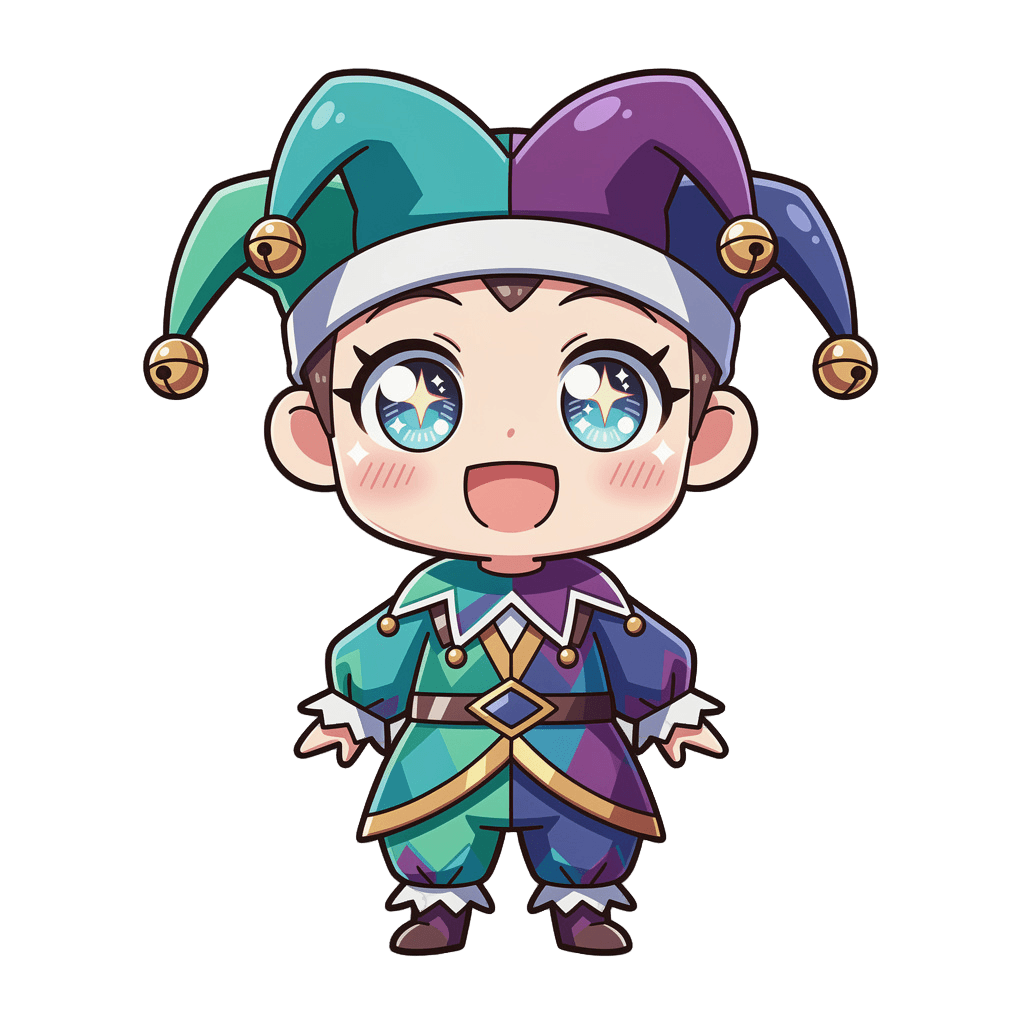 Jester — happy Jester Twitch emote — happy, Anime style