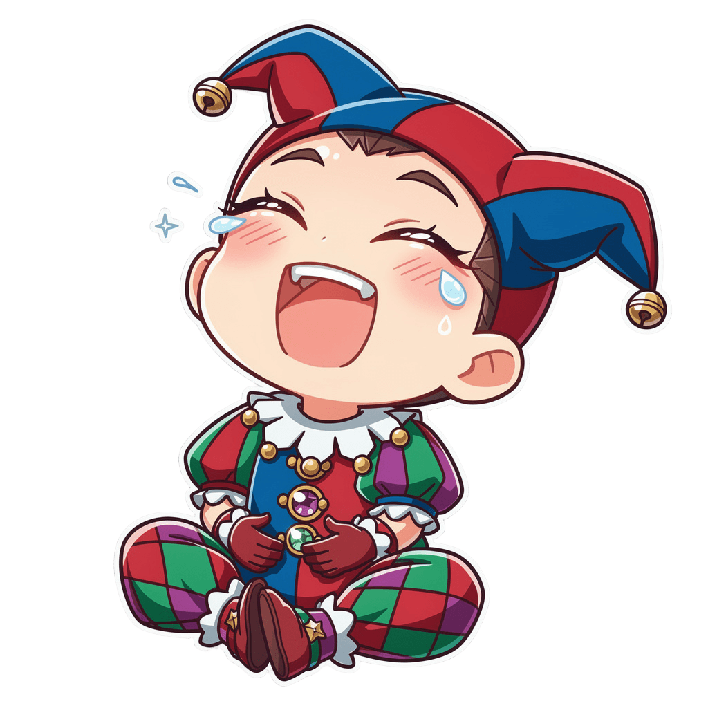 Jester — laughing Jester Twitch emote — laughing, Anime style