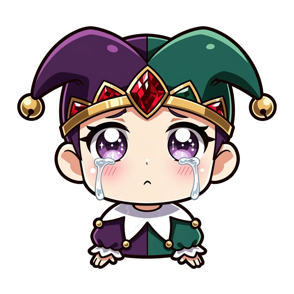 Jester — sad Jester Twitch emote — sad, Anime style