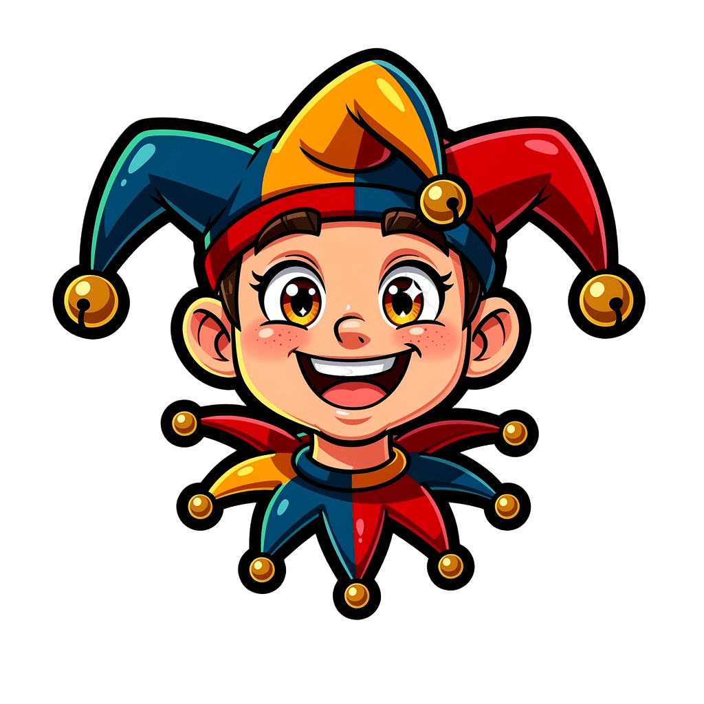 Jester — happy Jester Twitch emote — happy, Cartoon style
