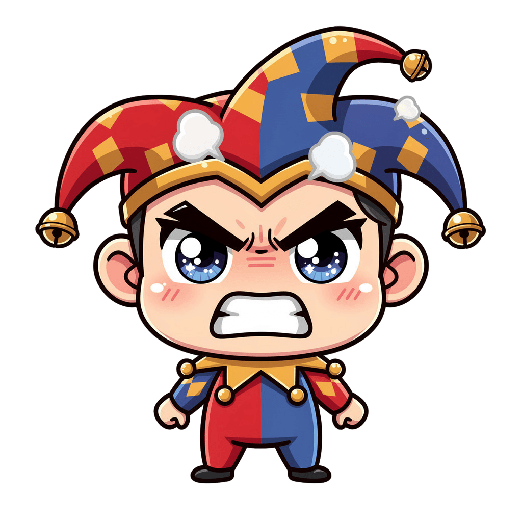 Jester — angry Jester Twitch emote — angry, Chibi style