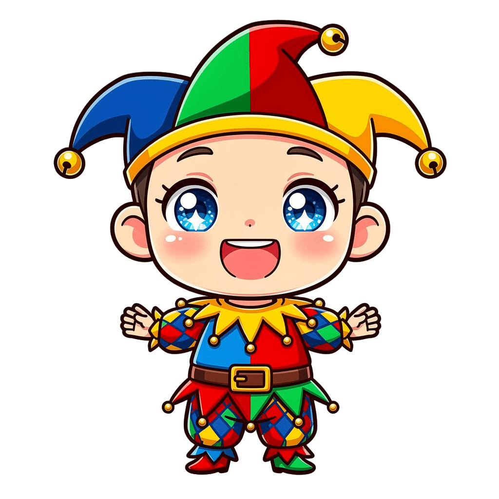 Jester — happy Jester Twitch emote — happy, Chibi style