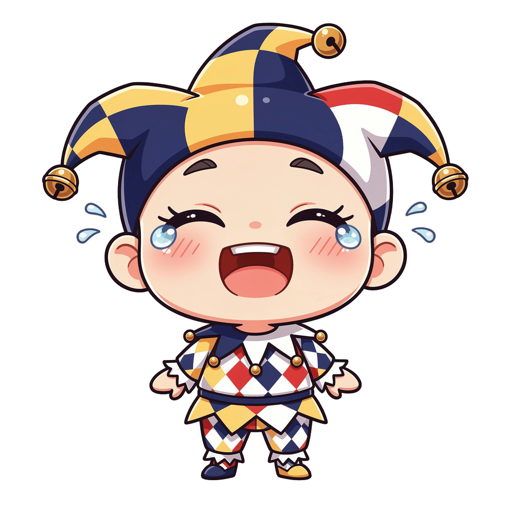 Jester — laughing Jester Twitch emote — laughing, Chibi style