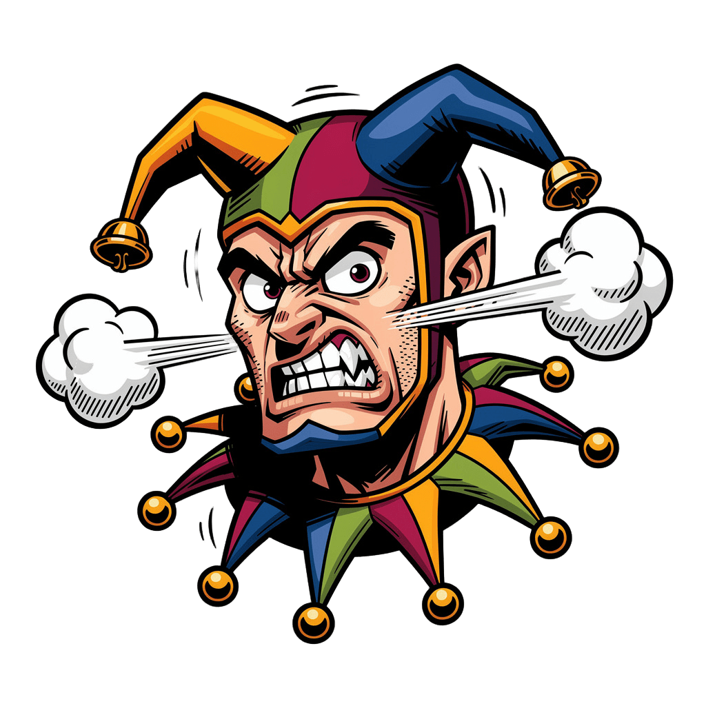 Jester — angry Jester Twitch emote — angry, Comic style