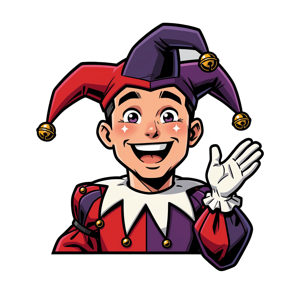 Jester — happy Jester Twitch emote — happy, Comic style