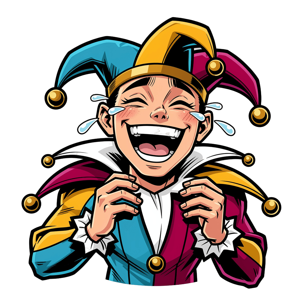 Jester — laughing Jester Twitch emote — laughing, Comic style