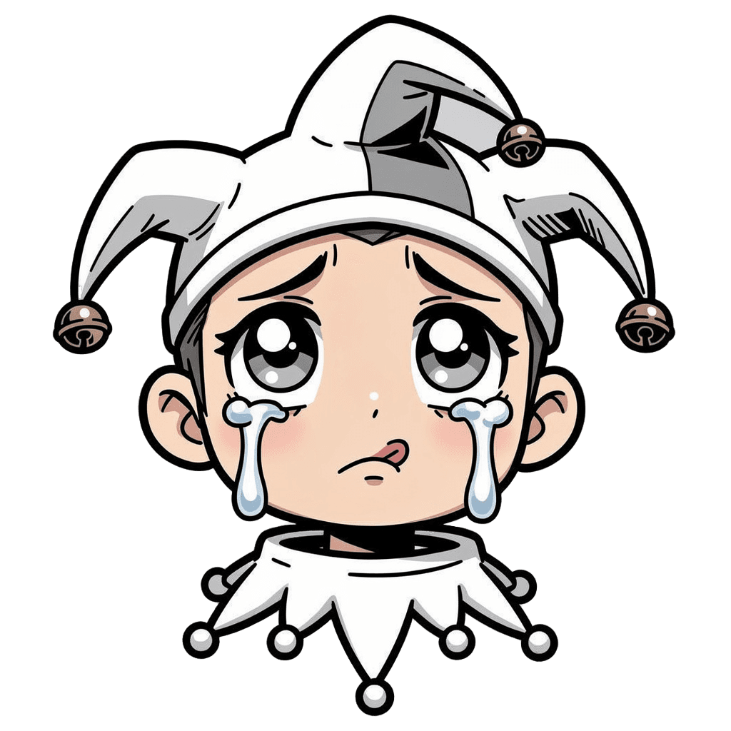 Jester — sad Jester Twitch emote — sad, Comic style