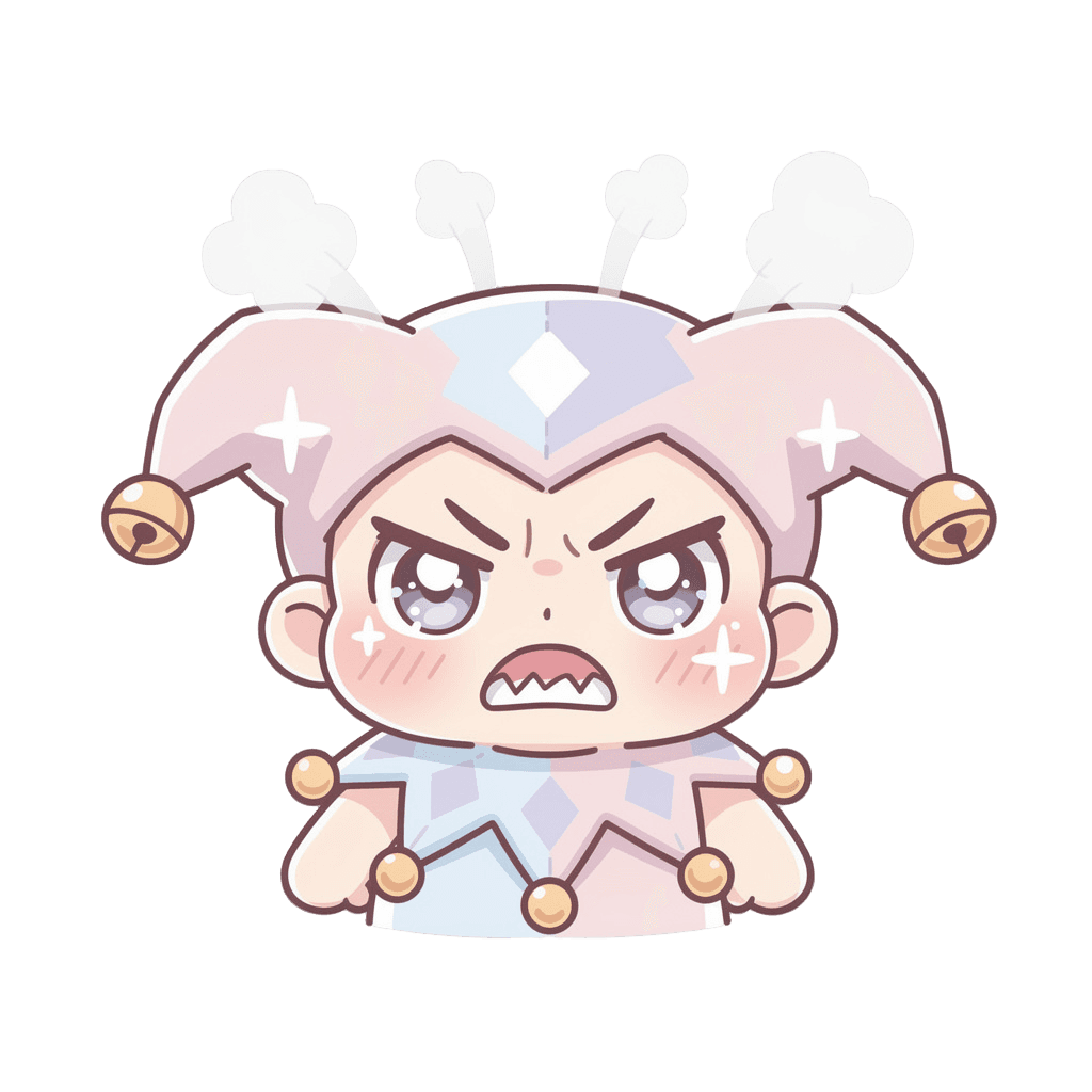 Jester — angry Jester Twitch emote — angry, Kawaii style