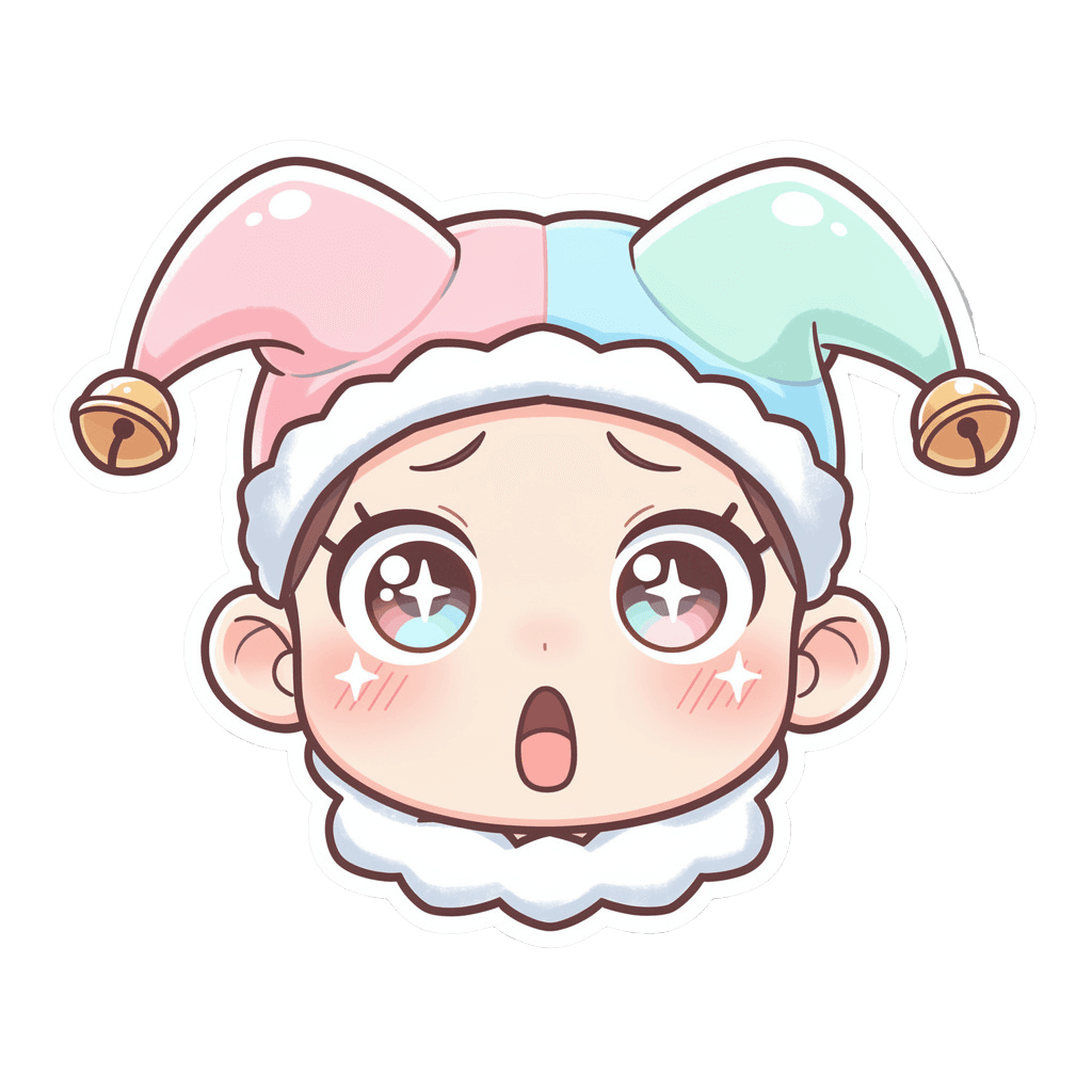Jester — surprised Jester Twitch emote — surprised, Kawaii style