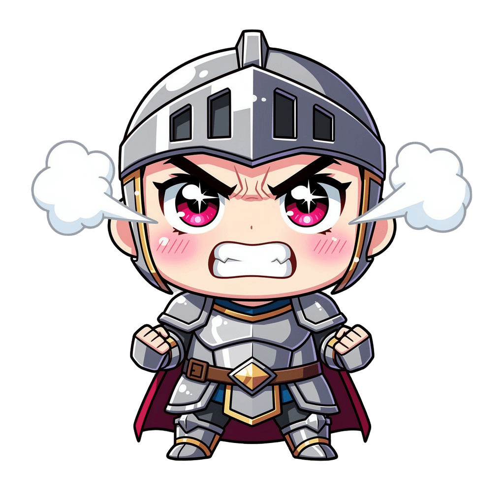 Knight — angry Knight Twitch emote — angry, Anime style