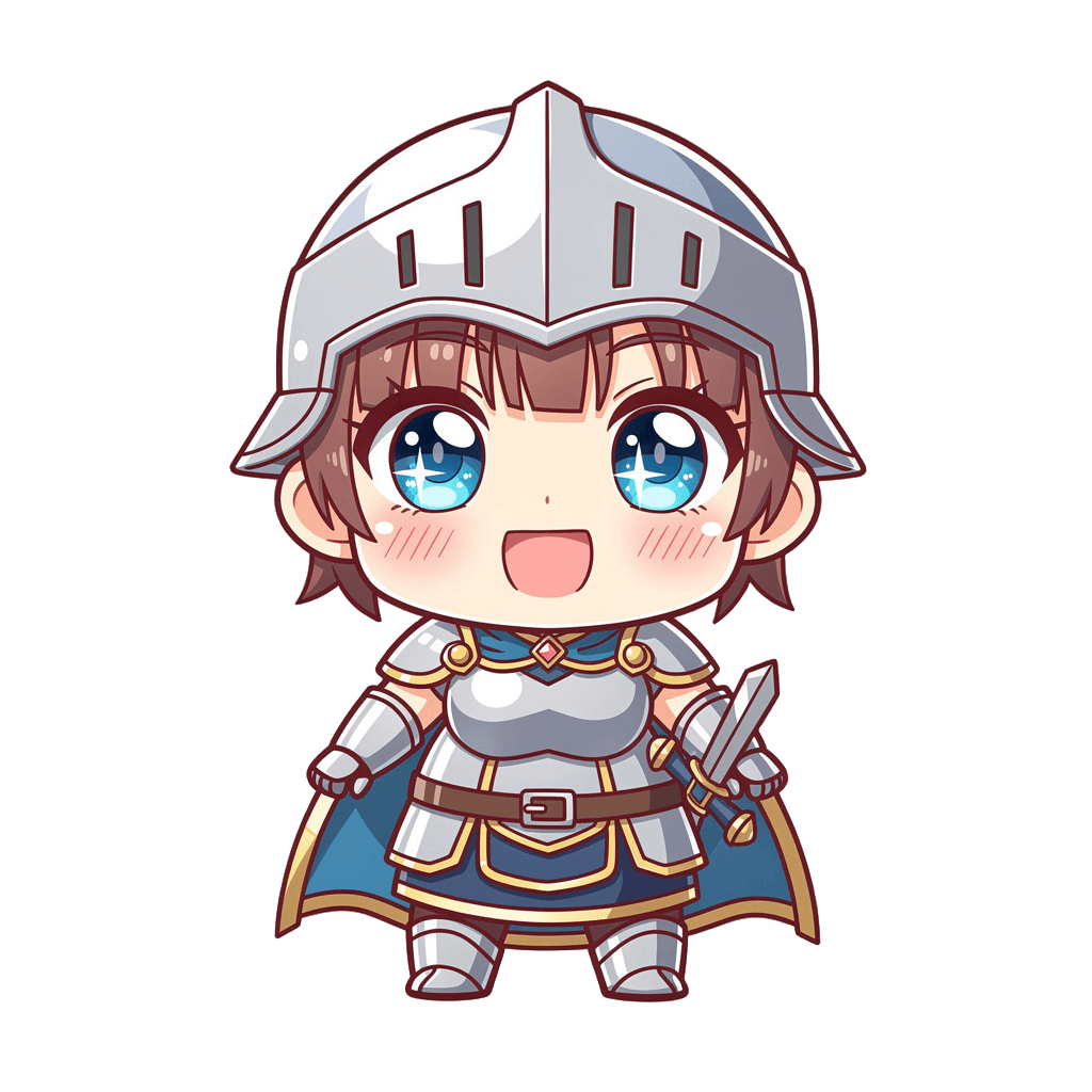 Knight — happy Knight Twitch emote — happy, Anime style