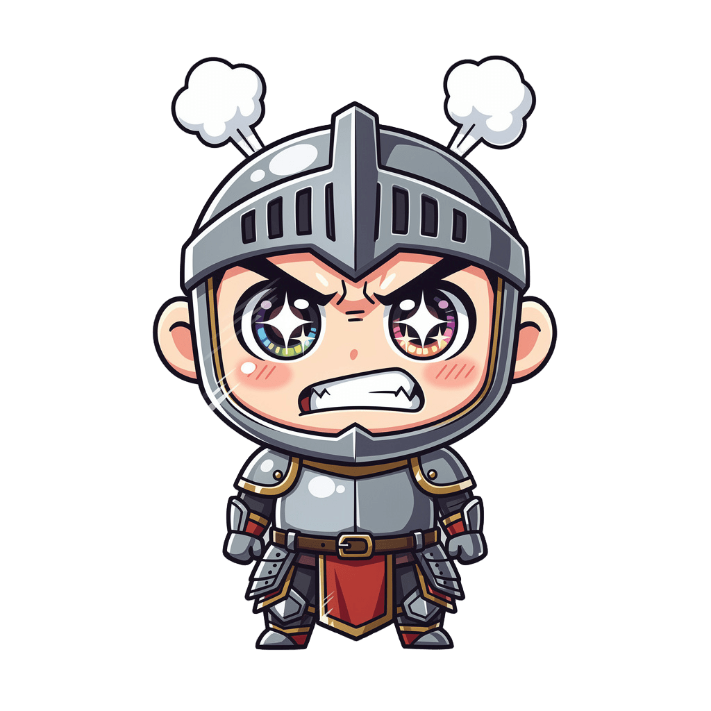 Knight — angry Knight Twitch emote — angry, Chibi style