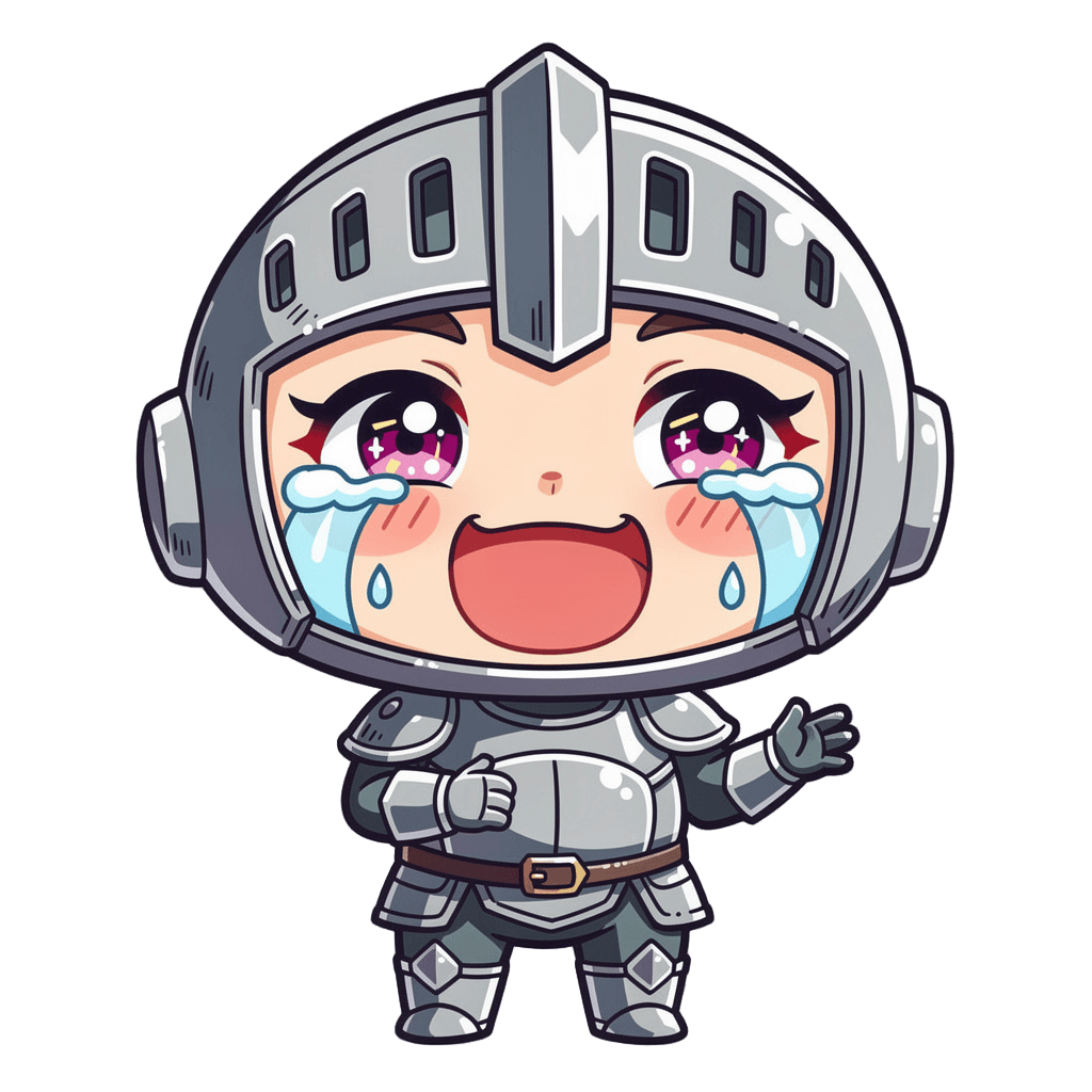 Knight — laughing Knight Twitch emote — laughing, Chibi style