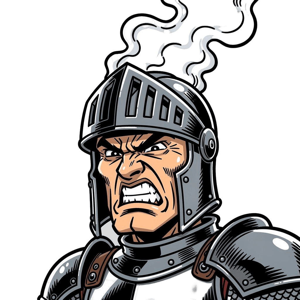 Knight — angry Knight Twitch emote — angry, Comic style