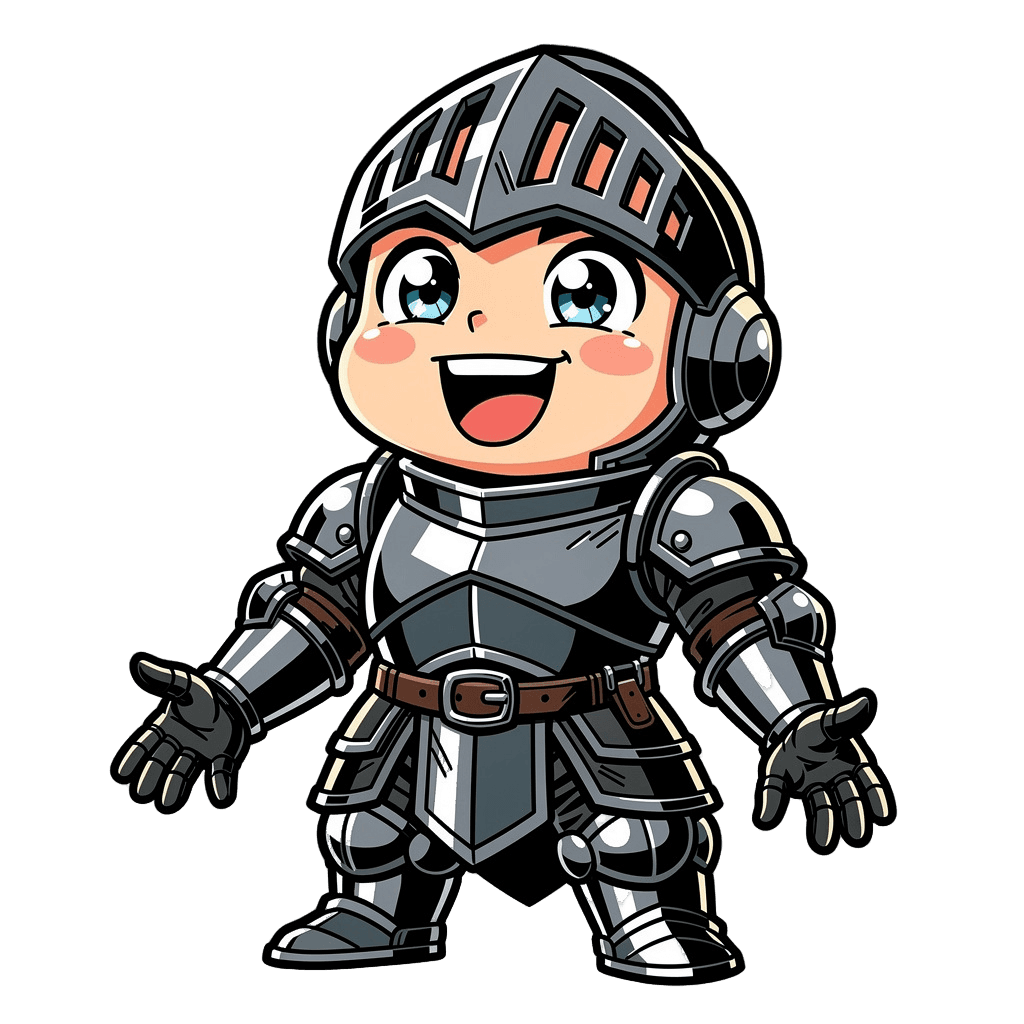 Knight — happy Knight Twitch emote — happy, Comic style