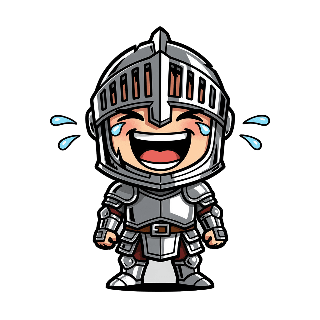Knight — laughing Knight Twitch emote — laughing, Comic style