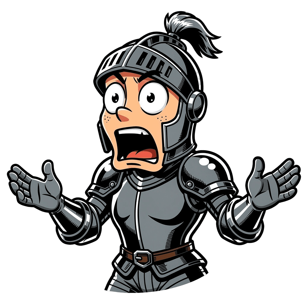 Knight — surprised Knight Twitch emote — surprised, Comic style