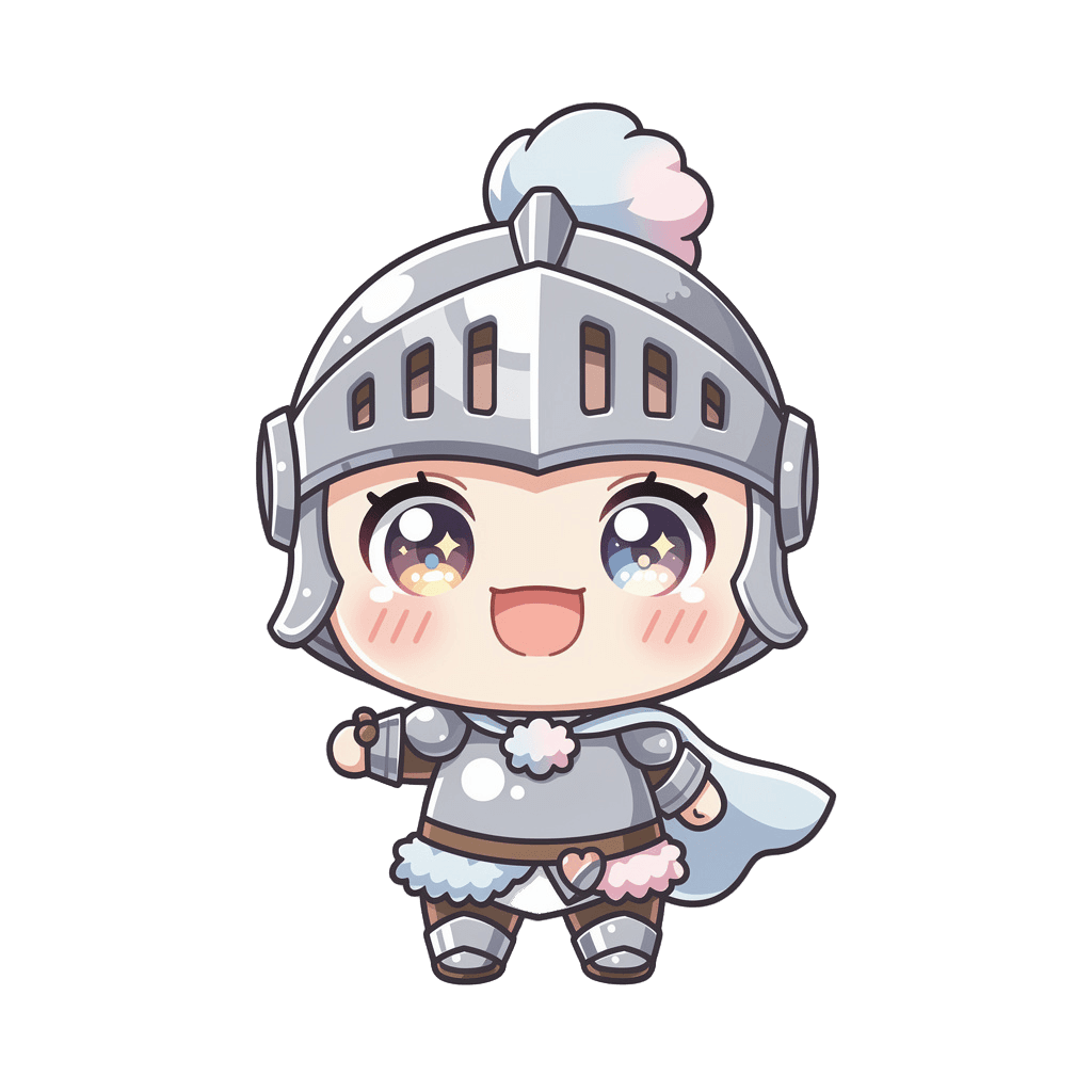 Knight — happy Knight Twitch emote — happy, Kawaii style