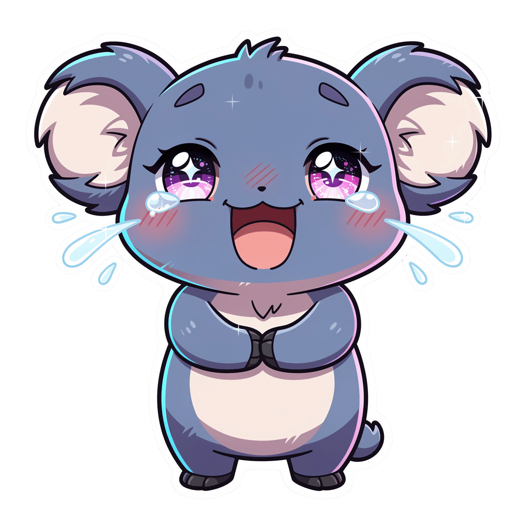 Koala — laughing Koala Twitch emote — laughing, Anime style