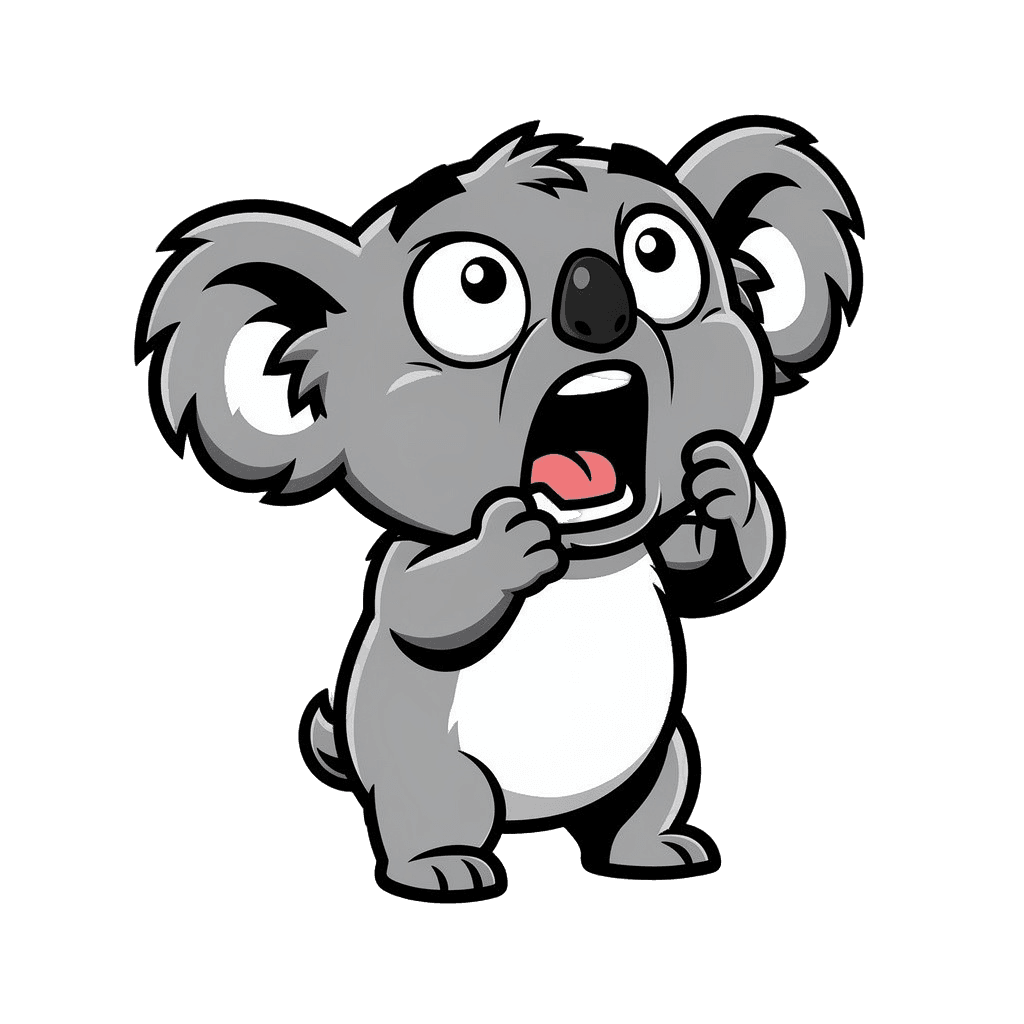 Koala — surprised Koala Twitch emote — surprised, Comic style