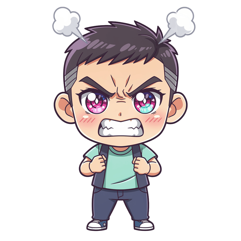 Man — angry Man Twitch emote — angry, Anime style