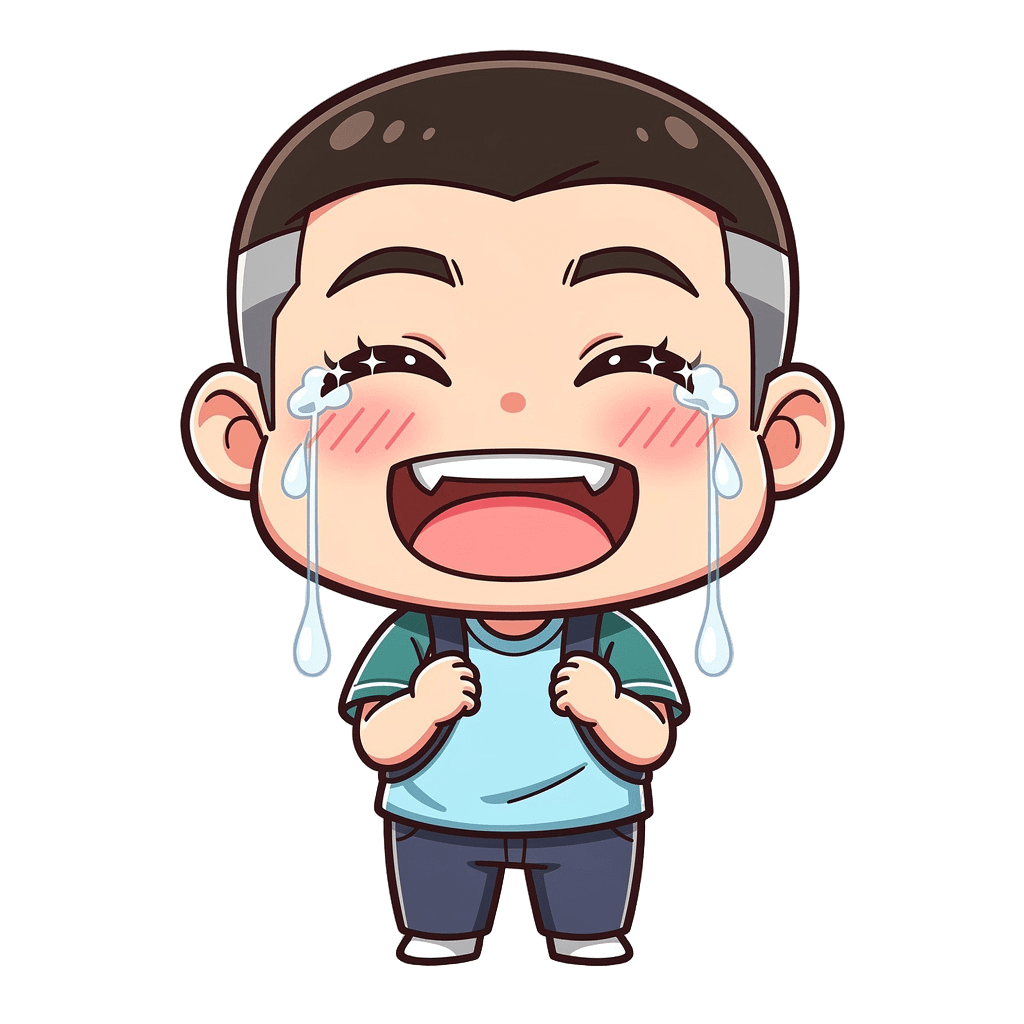 Man — laughing Man Twitch emote — laughing, Anime style