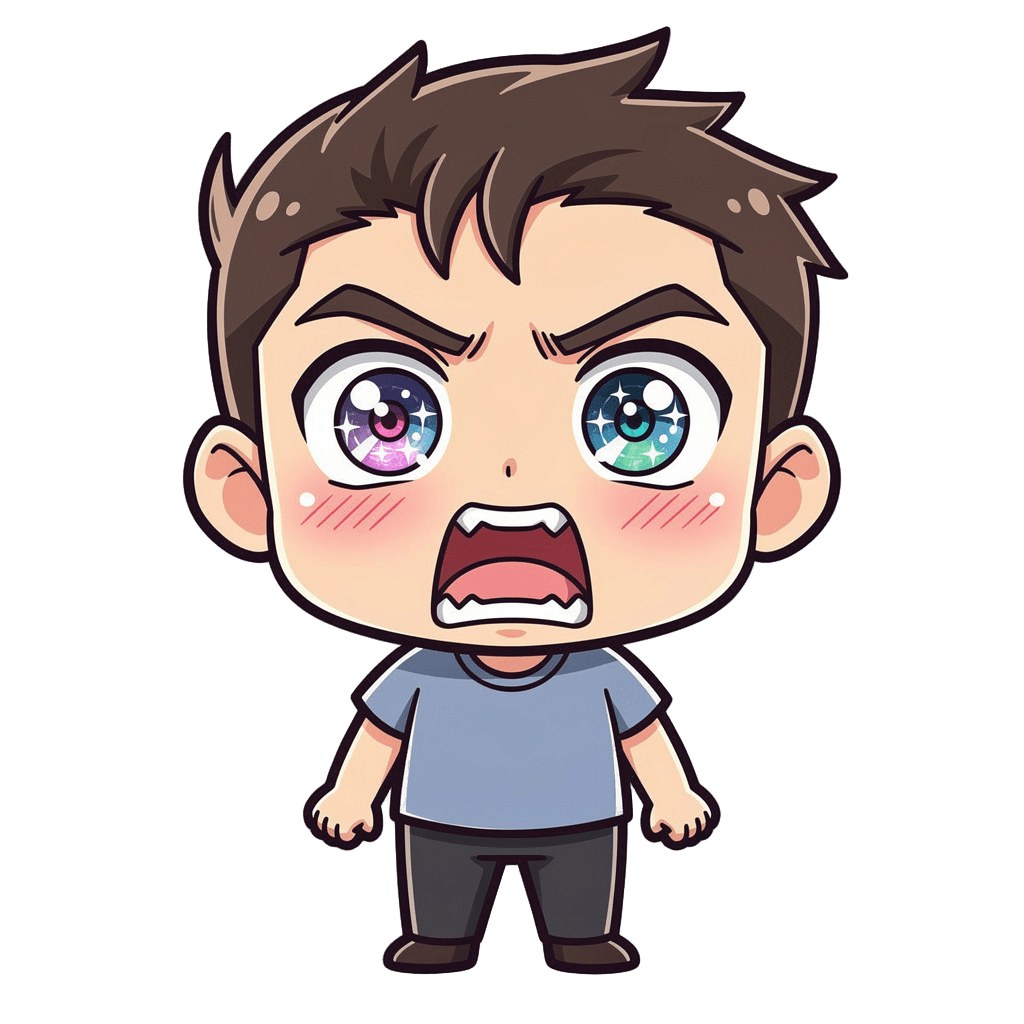 Man — surprised Man Twitch emote — surprised, Anime style