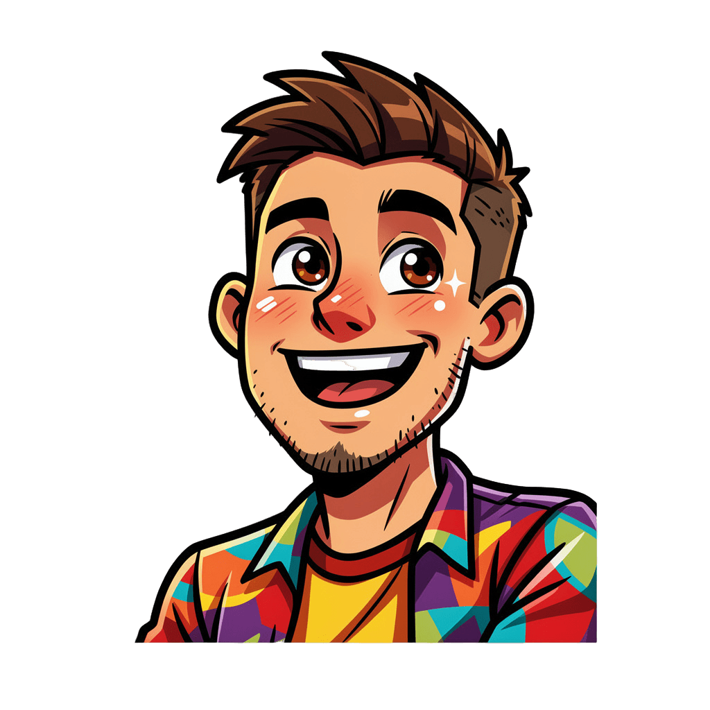 Man — happy Man Twitch emote — happy, Cartoon style