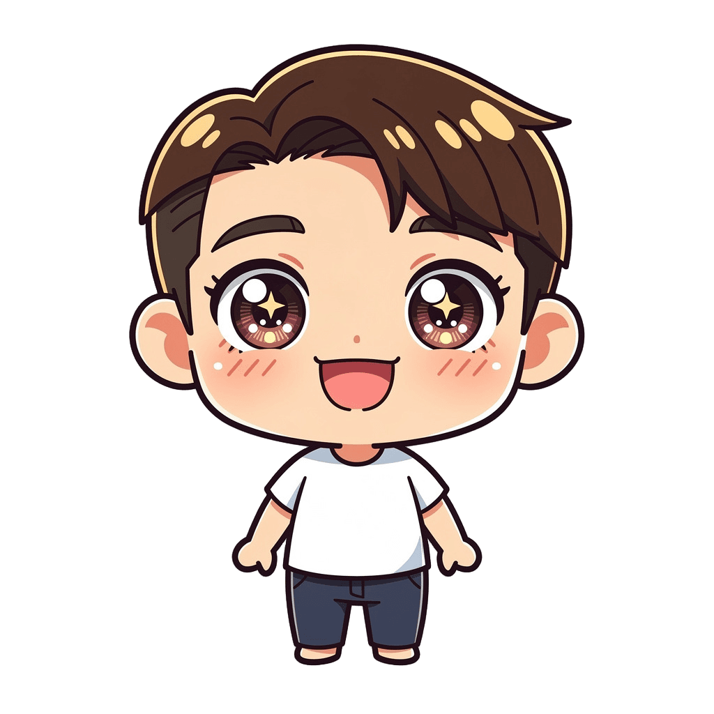 Man — happy Man Twitch emote — happy, Chibi style