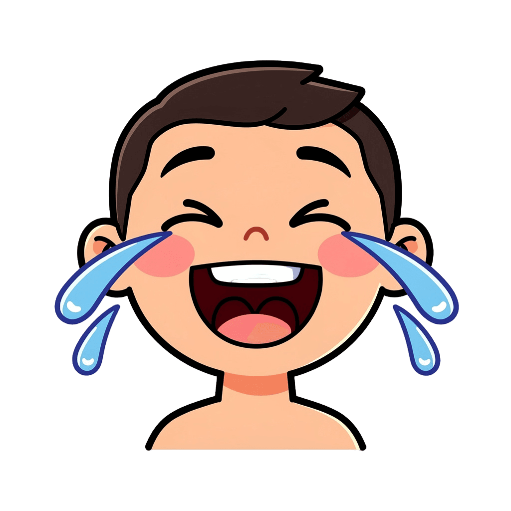 Man — laughing Man Twitch emote — laughing, Sticker style