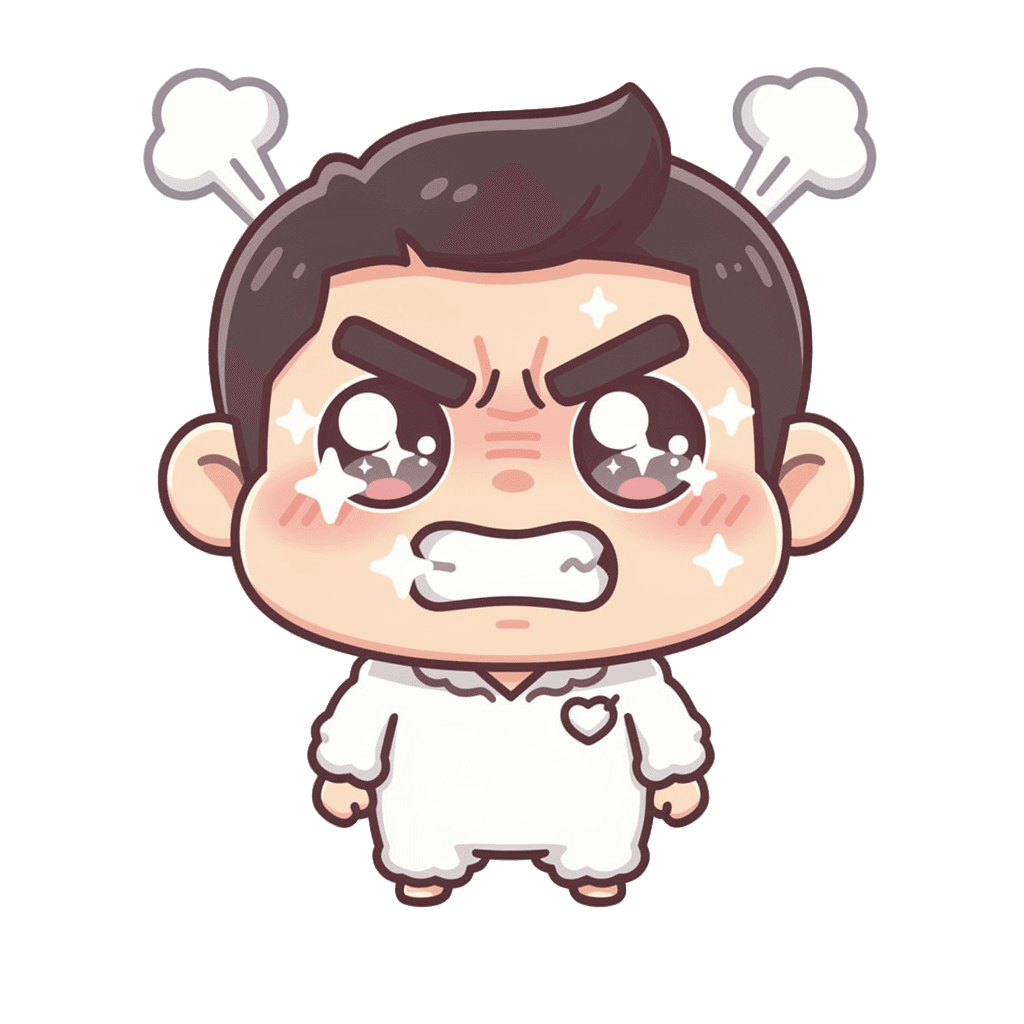 Man — angry Man Twitch emote — angry, Kawaii style
