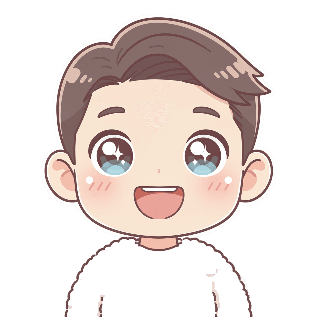 Man — happy Man Twitch emote — happy, Kawaii style