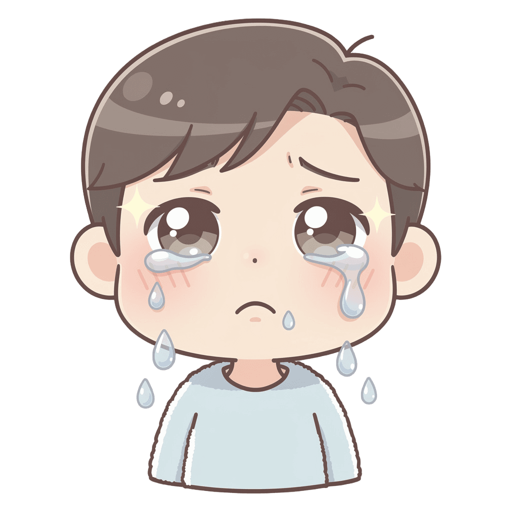 Man — sad Man Twitch emote — sad, Kawaii style