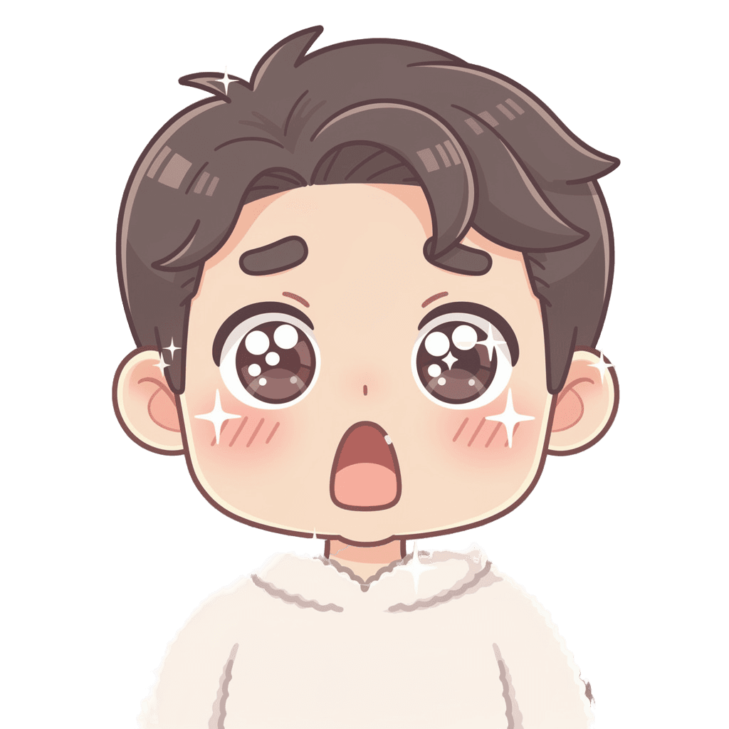 Man — surprised Man Twitch emote — surprised, Kawaii style