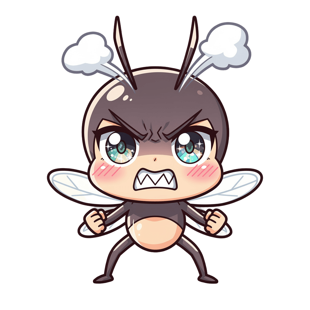 Mosquito — angry Mosquito Twitch emote — angry, Anime style