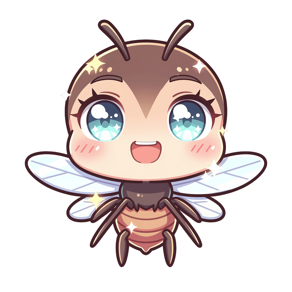 Mosquito — happy Mosquito Twitch emote — happy, Anime style