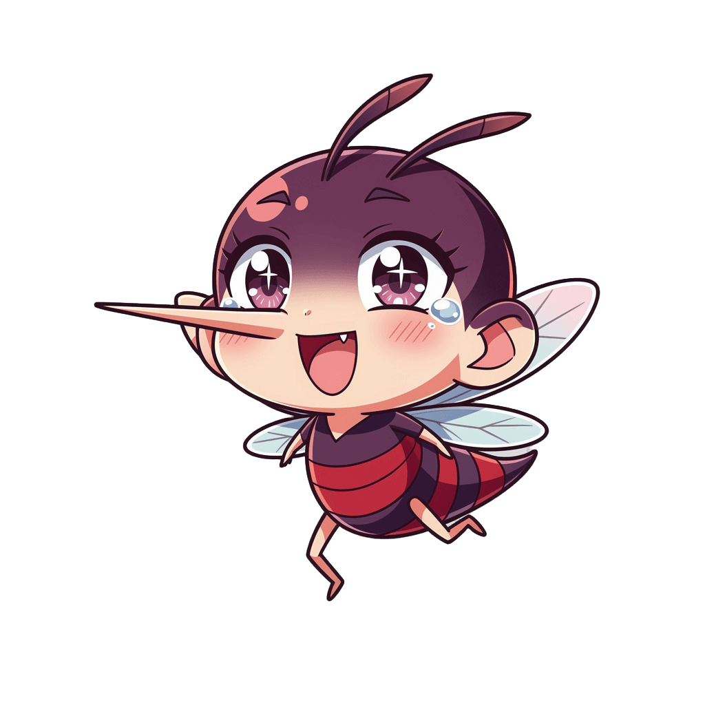 Mosquito — laughing Mosquito Twitch emote — laughing, Anime style