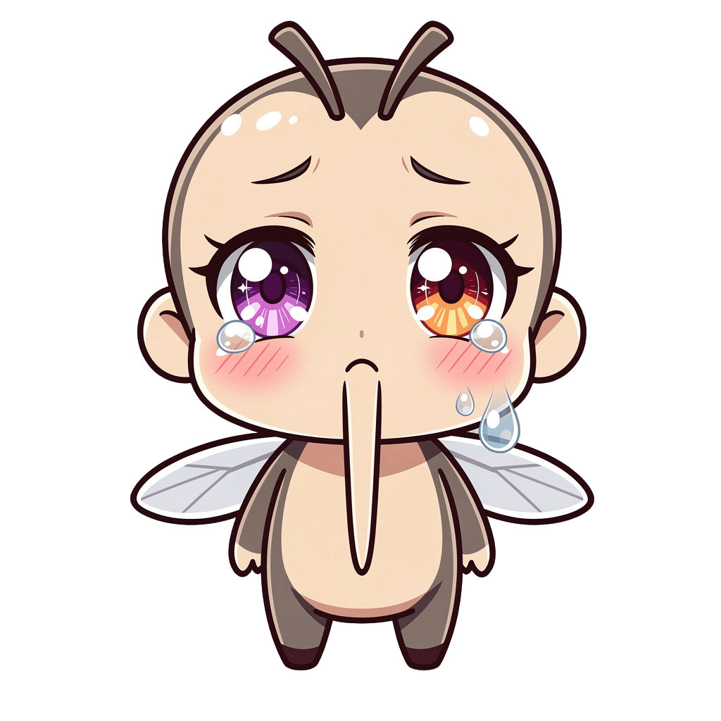Mosquito — sad Mosquito Twitch emote — sad, Anime style