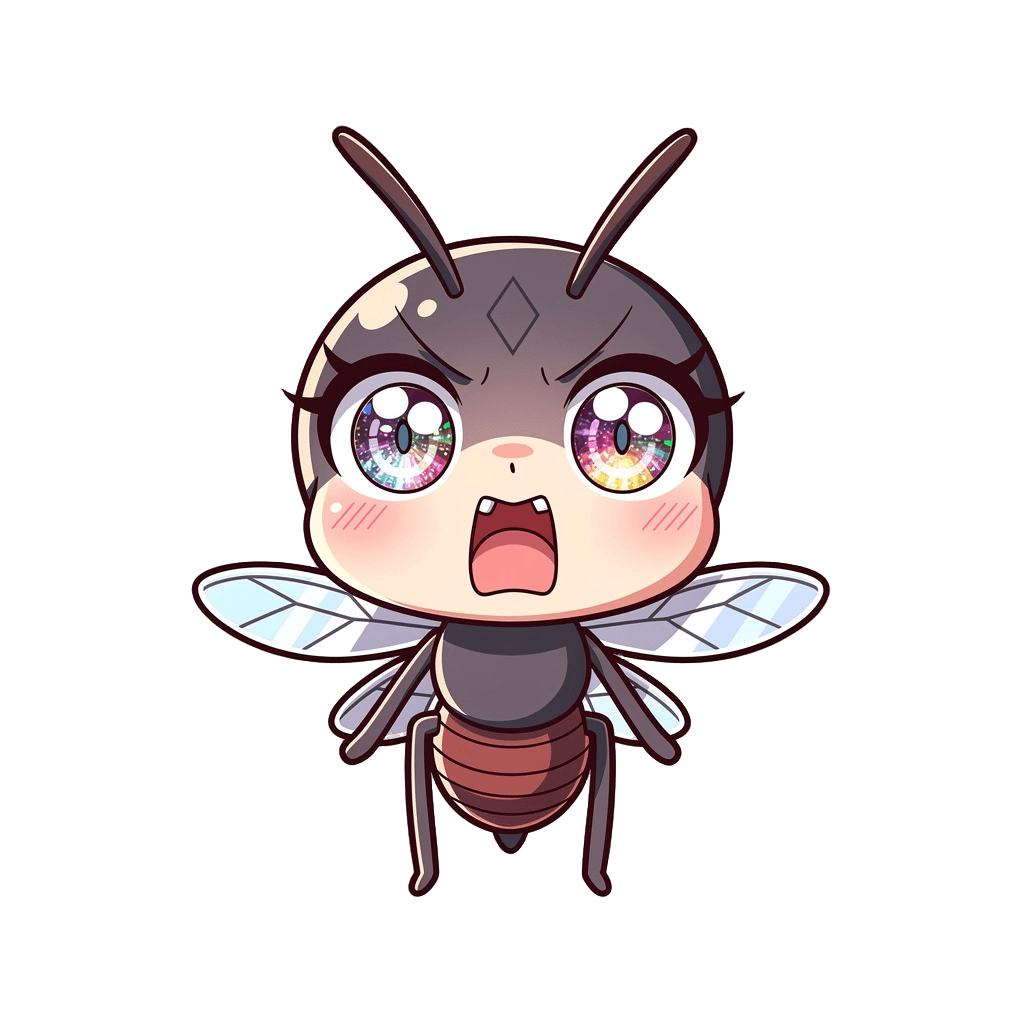 Mosquito — surprised Mosquito Twitch emote — surprised, Anime style