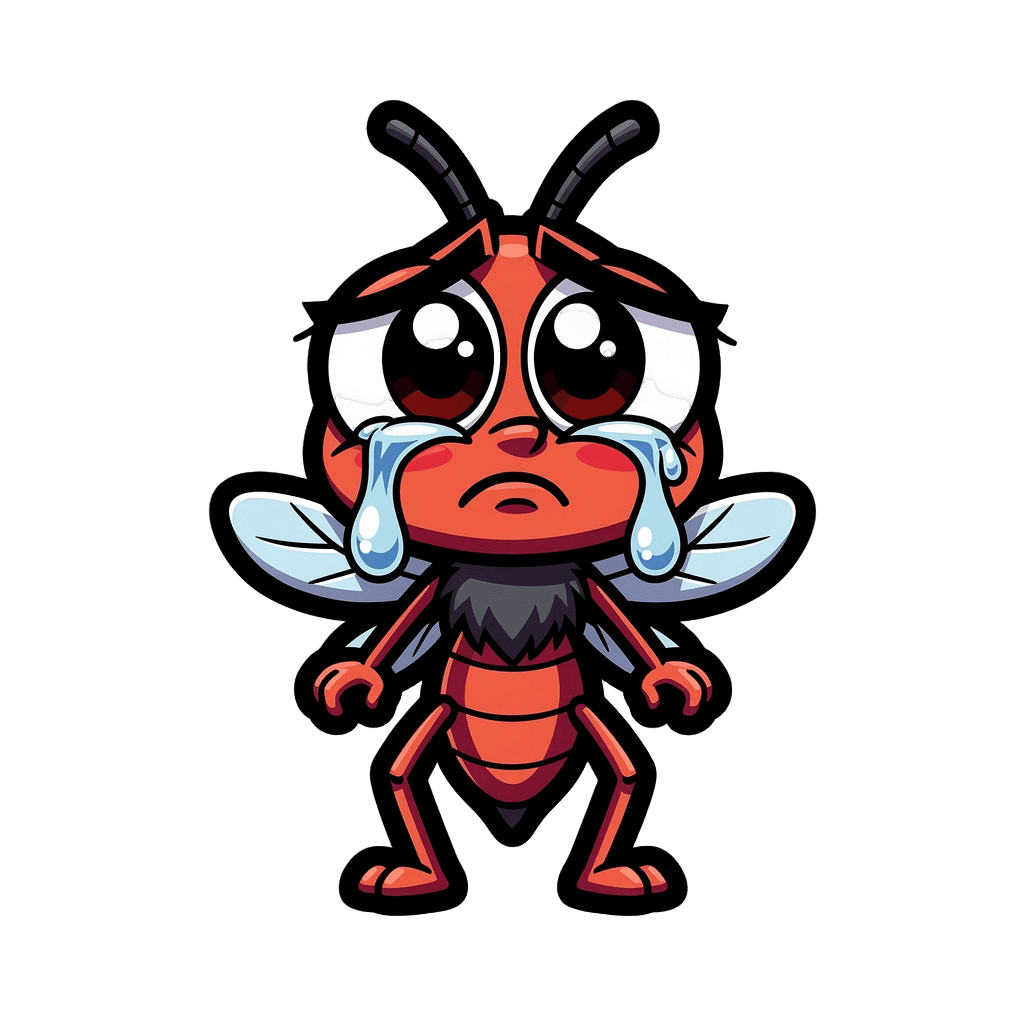 Mosquito — sad Mosquito Twitch emote — sad, Cartoon style
