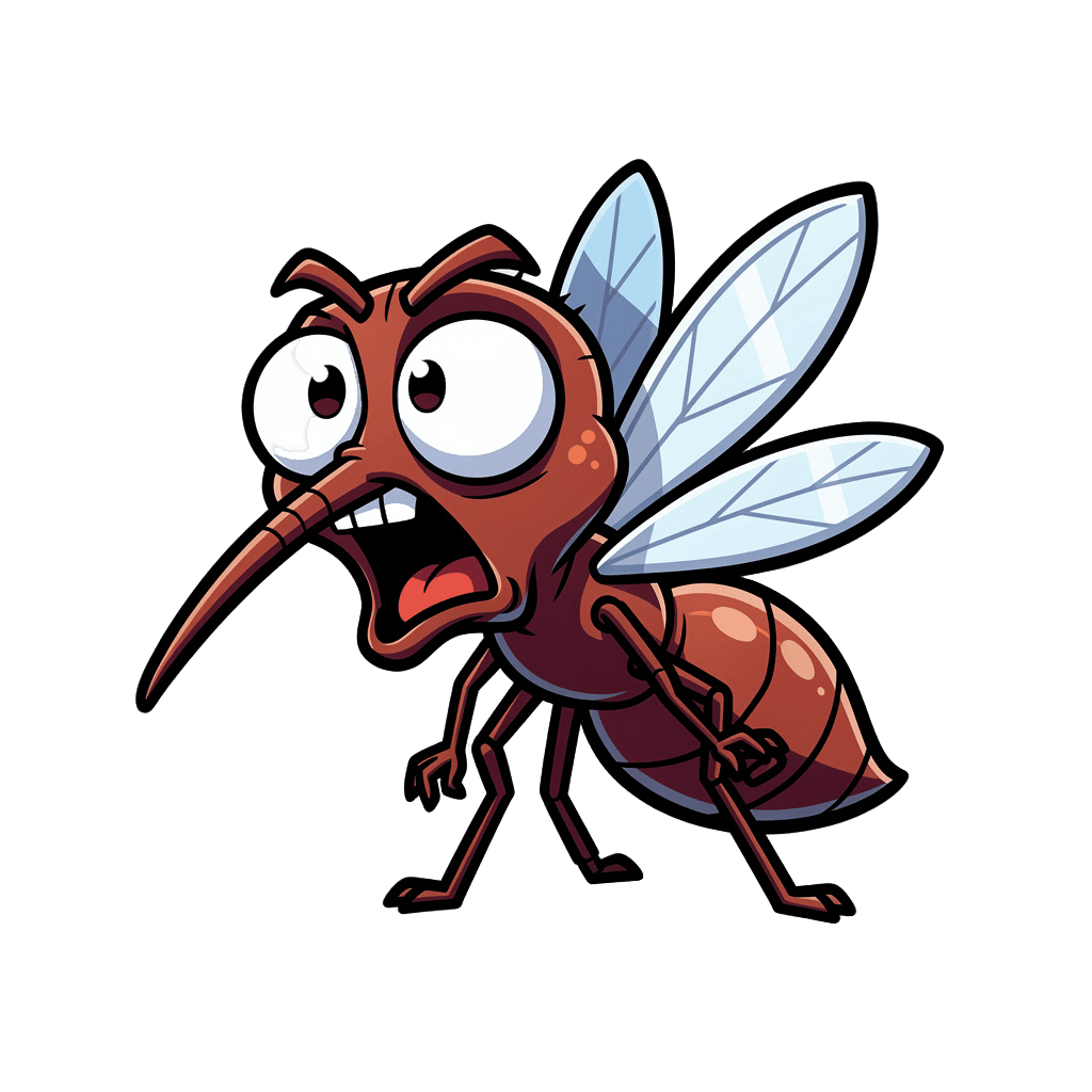 Mosquito — surprised Mosquito Twitch emote — surprised, Cartoon style