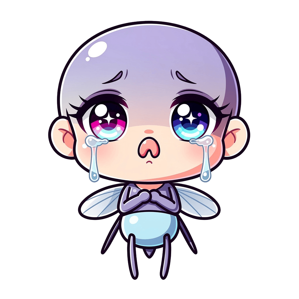 Mosquito — sad Mosquito Twitch emote — sad, Chibi style