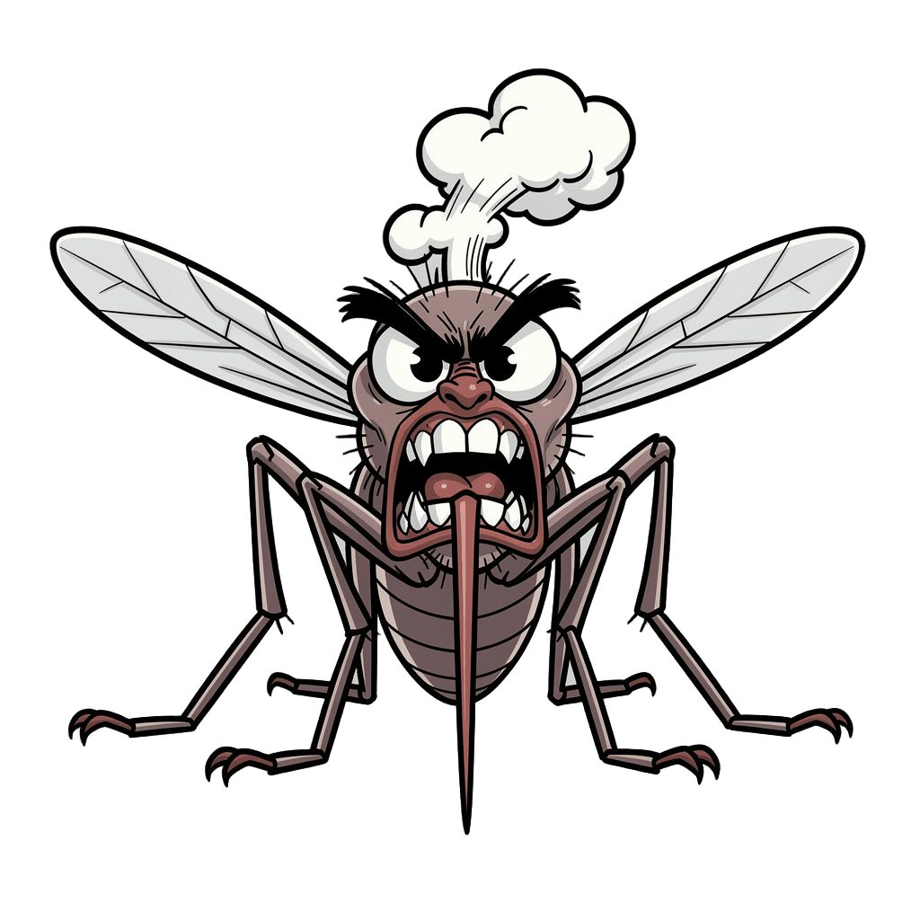 Mosquito — angry Mosquito Twitch emote — angry, Comic style