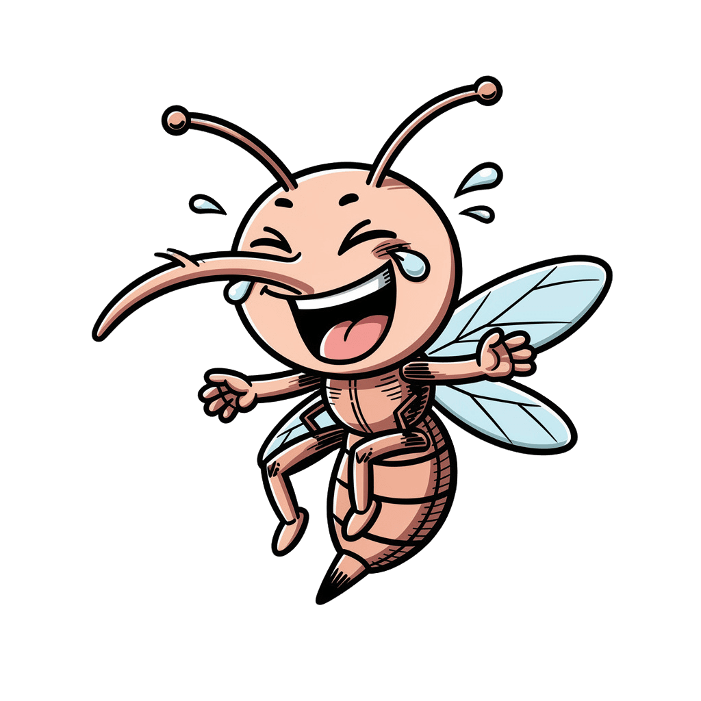 Mosquito — laughing Mosquito Twitch emote — laughing, Comic style